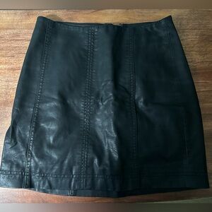 Free People Vegan Leather Mini Skirt